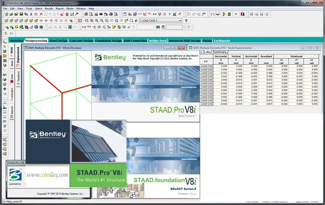 staad pro v8i ss6 free download with crack